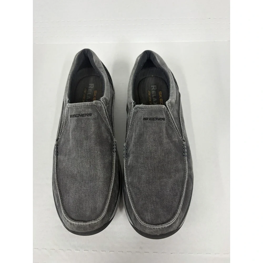 Skechers Expected Avillo 64109 Men's Size 12 GRAY Canvas Slip-On Loafers S1